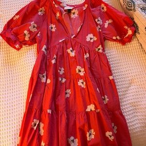 Universal Thread Red Floral Casual Dress